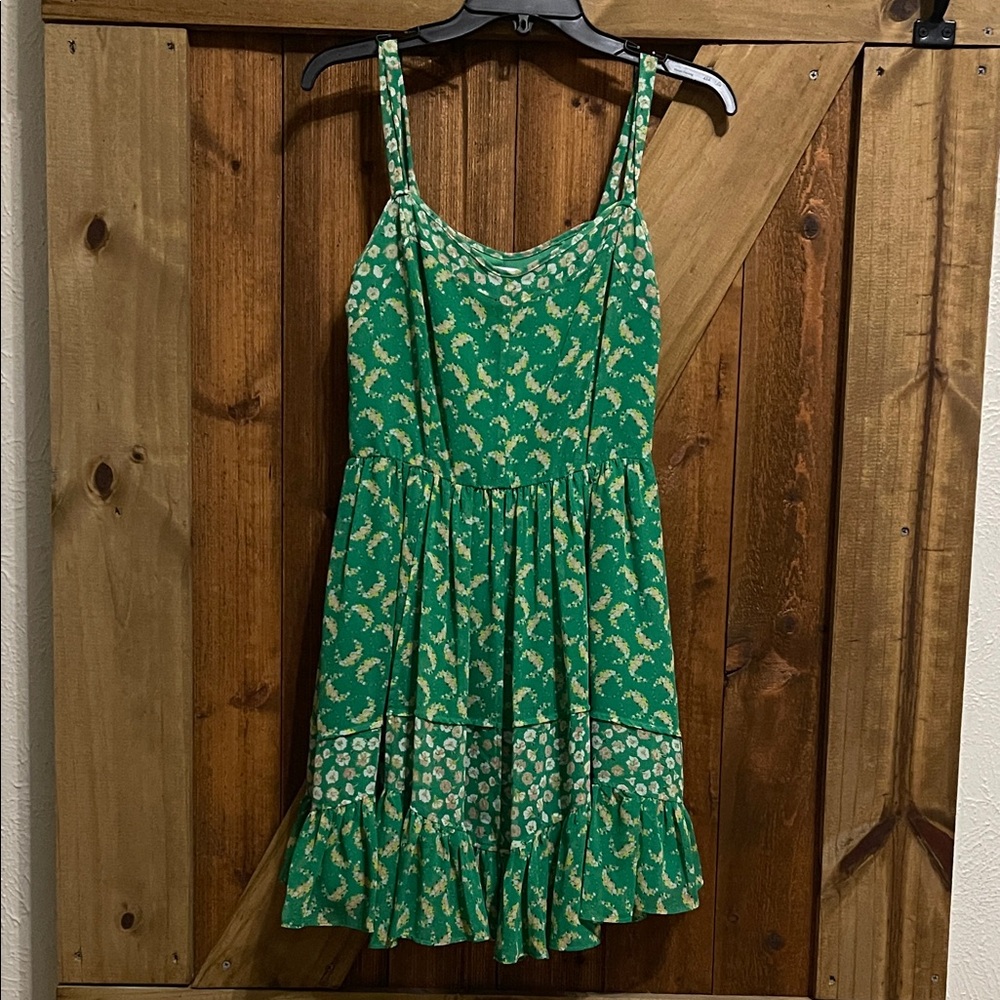 LC Lauren Conrad Emerald Floral Dress
